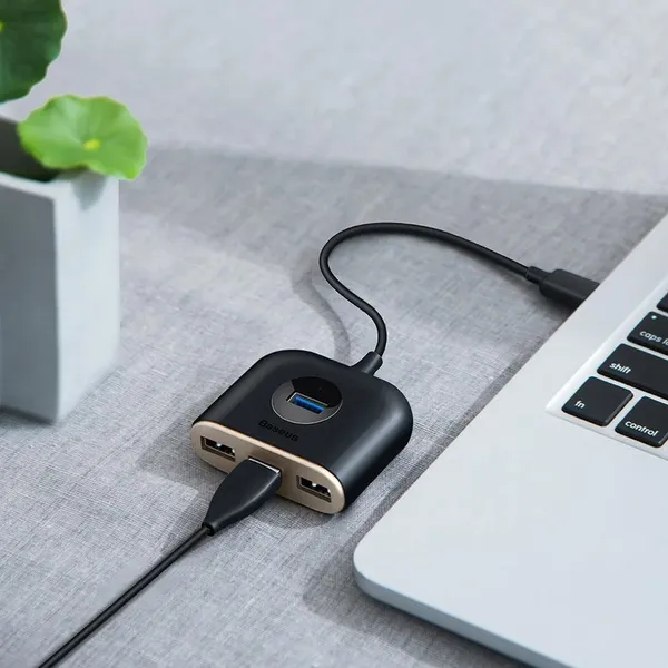 Baseus Square Round 4 in 1 Type A USB Hub Adapter – View 4
