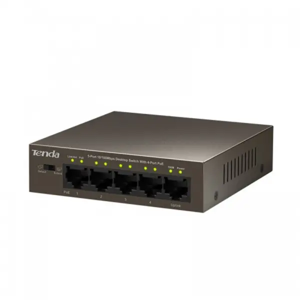 Tenda TEF1105P 5-Port with 4-Port PoE Switch – View 3