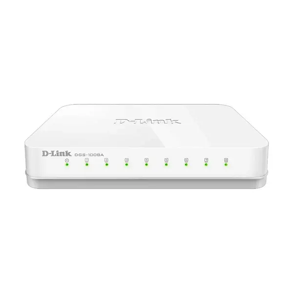 D-Link DGS-1008A 8-Port Gigabit Easy networking Switch – View 1