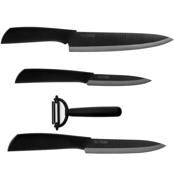 Xiaomi Mijia Huohou Nano-Ceramic Kitchen Knife Set 4 Pcs – View 2