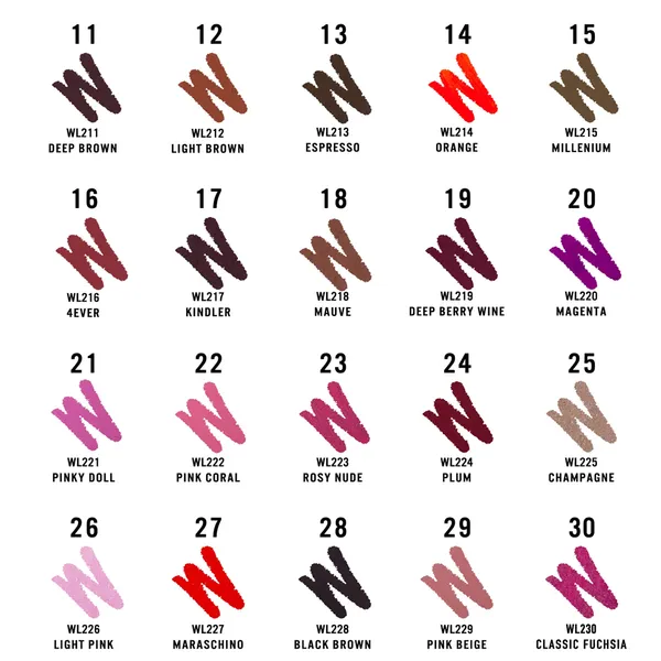 J.Cat Wl210 Red Hot Wholly Addiction Pro Define Lip Liner – View 3
