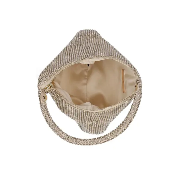 International Concepts Magnetic Snap & Zip Closures Clutche Bag – Color: Gold – View 2