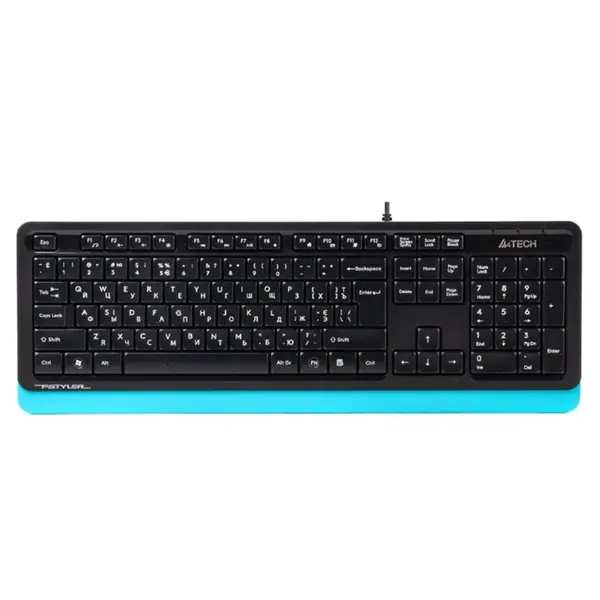 A4TECH FK10 Fstyler Multimedia Wired Keyboard  – Color: Blue – View 2