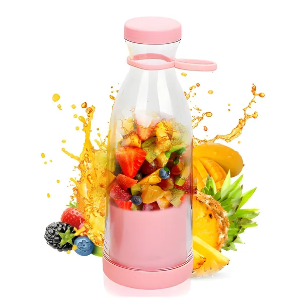 Electric Mini Juicer Bottle - 420ml USB Rechargeable Travel Blender – View 1