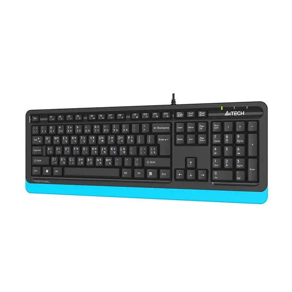 A4TECH FK10 Fstyler Multimedia Wired Keyboard – Color: Blue – View 1