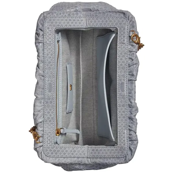 Faux Leather Lavie Women Sleek Wink Frame Clutche – Color: Gray – View 3