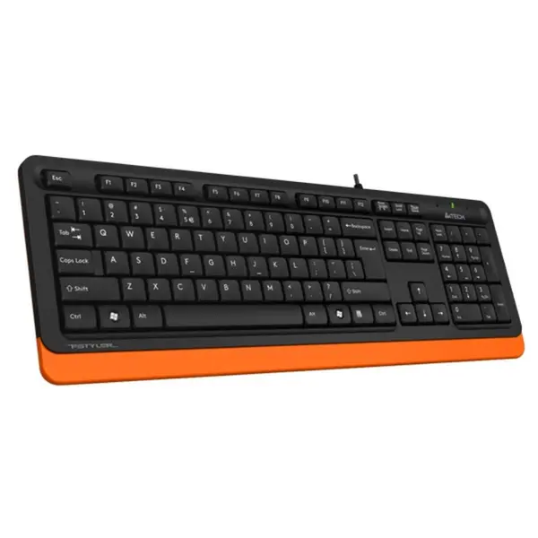 A4TECH FK10 Fstyler Multimedia Wired Keyboard  – Color: Orange – View 1