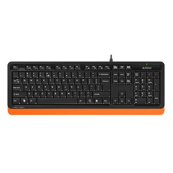 A4TECH FK10 Fstyler Multimedia Wired Keyboard  – Color: Orange – View 2