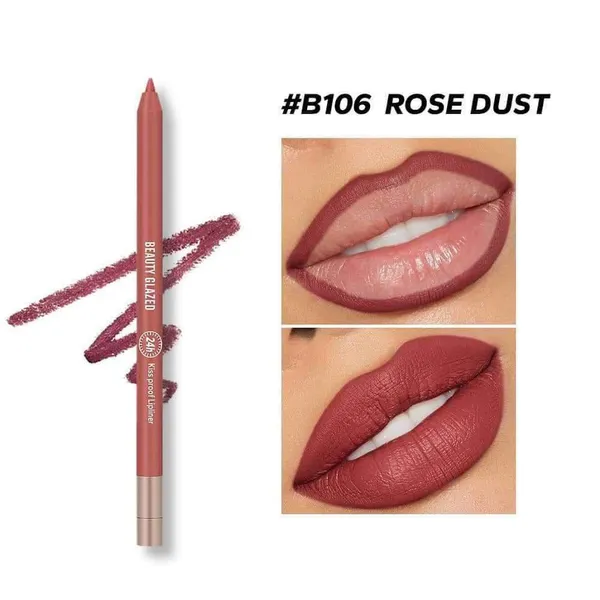 Beauty Glazed 106 Waterproof And Long Lasting Lipliner Rose Dust – View 2