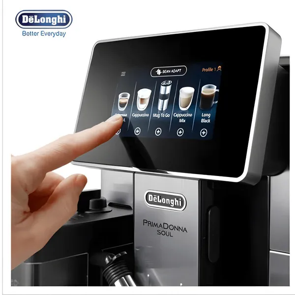 De'Longhi ECAM610.75.MB PrimaDonna Soul Coffee Machine – View 3