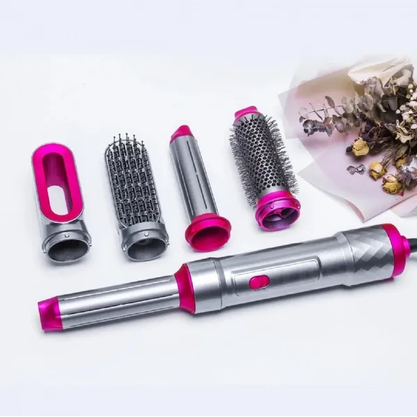 5 in 1 Hair Straightener Hair Iron Multiple Curling Iron Hot Air Brush – View 2