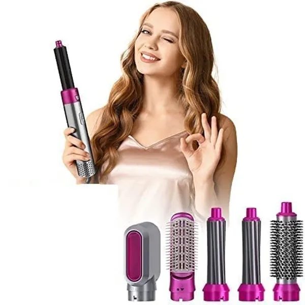 5 in 1 Hair Straightener Hair Iron Multiple Curling Iron Hot Air Brush – View 4