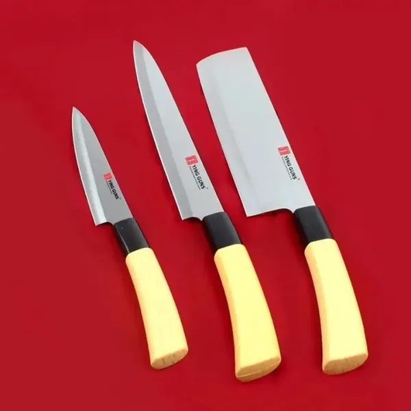 YING GUNS stainless steel Indulge durability innovative design Kitchen Knife 3 piece set – View 4