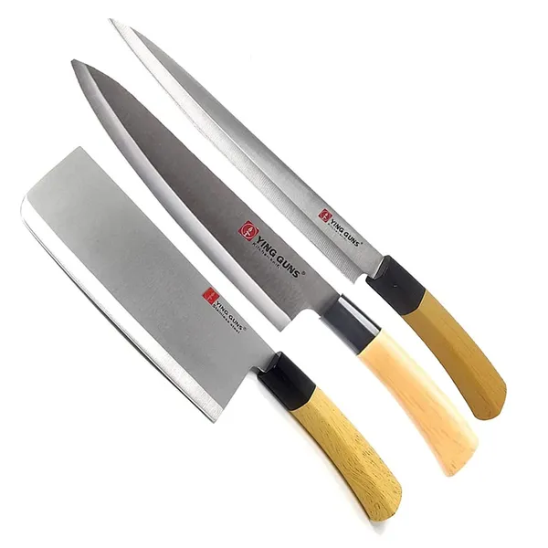 YING GUNS stainless steel Indulge durability innovative design Kitchen Knife 3 piece set – View 1