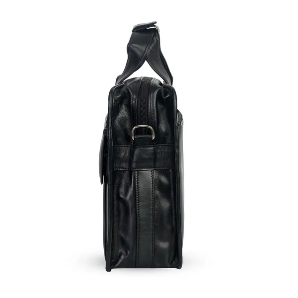 Genuine Cow Leather Laptop Corporate Design Official Bag – Color: Black – View 4