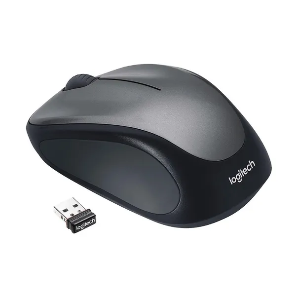 Logitech M235 Optical Wireless Mouse – Color: Gray – View 2
