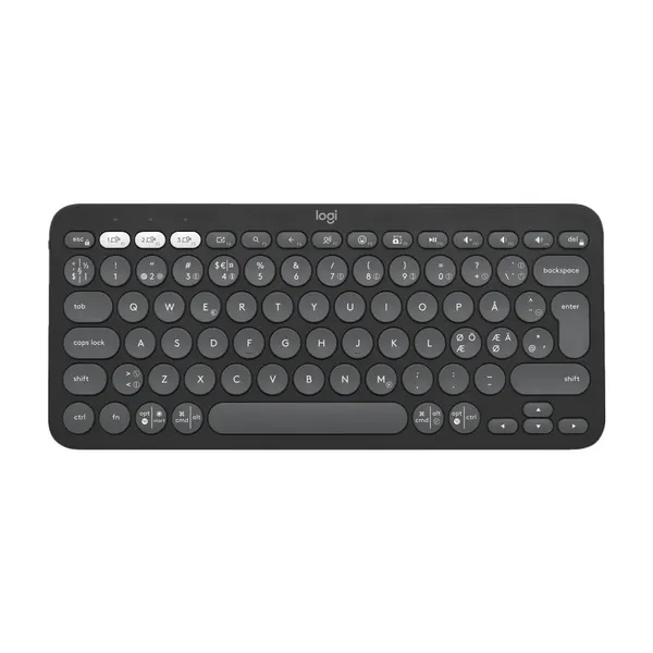 Logitech K380S PEBBLE KEYS 2 Multi-Device Wireless Keyboard – Color: Gray – View 1