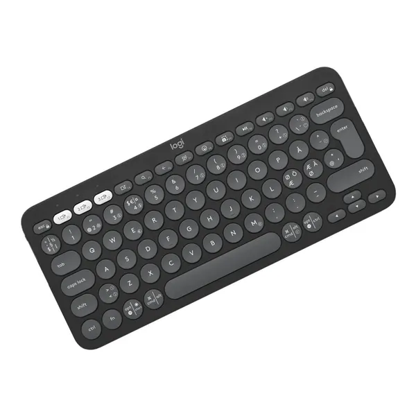 Logitech K380S PEBBLE KEYS 2 Multi-Device Wireless Keyboard – Color: Gray – View 3