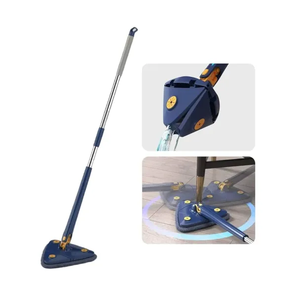 360° Rotatable Adjustable Triangle Multifunctional Cleaning Mop – View 1