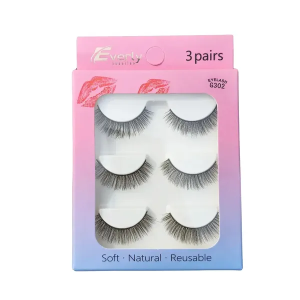 Everly Beauties 3Pairs G300 Series High Quality Soft and Comfortable Mink Eyelashes – View 2