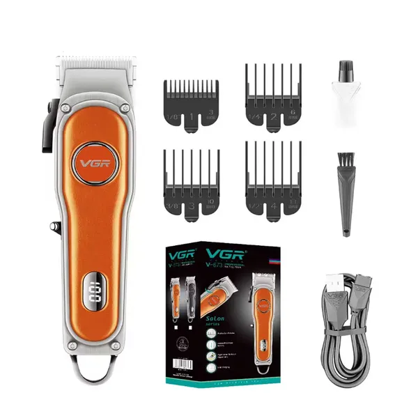 VGR V-673 Barber Hair Clipper and Beard Trimmer Salon Series for Men – View 4