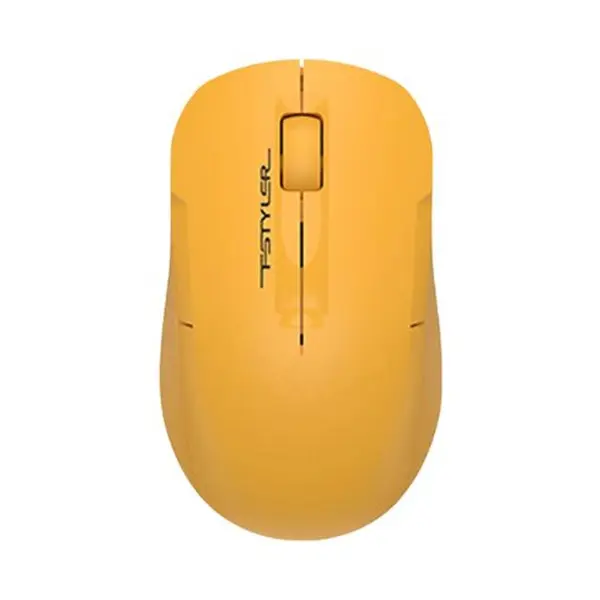 A4TECH Fstyler FG15C Air2 Dual-Mode Rechargeable Wireless Mouse – Color: Yellow – View 1
