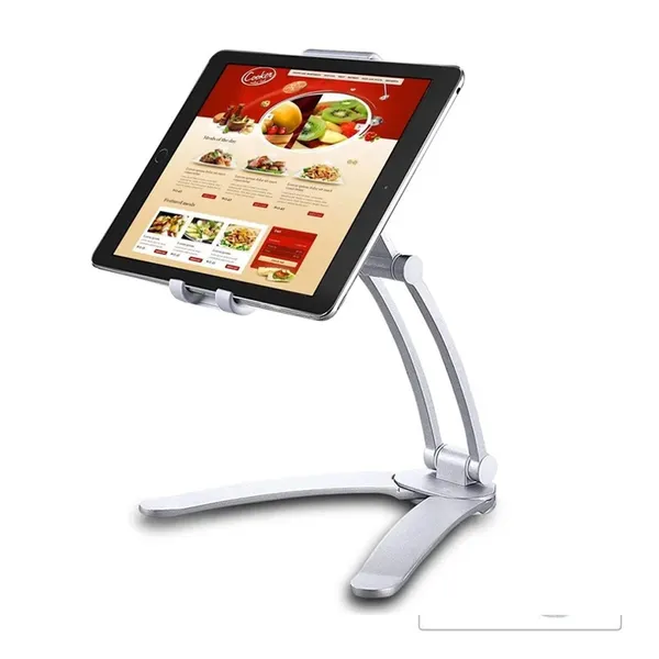 2-in-1 Adjustable Kitchen Desktop Stand iPad Wall Mount Holder – View 2