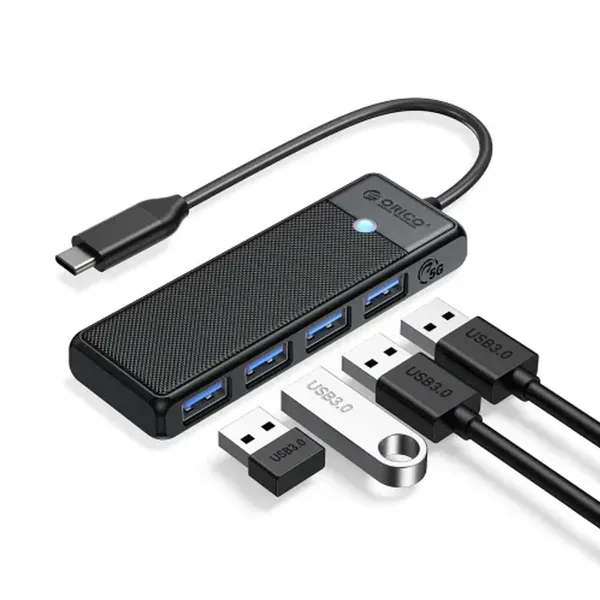 ORICO PAPW4A-C3 PW Series 4-Port USB Type-C HUB Black – View 1