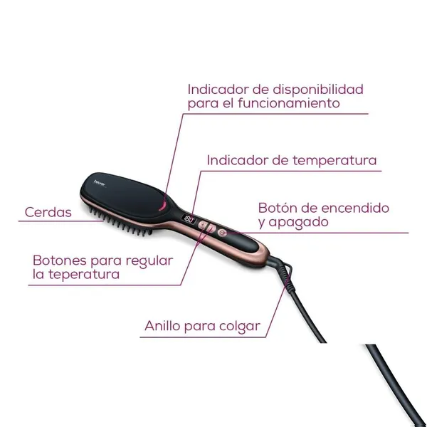 Beurer Style Pro HS60 Hair Straightening Brush with Ion Technology – View 3