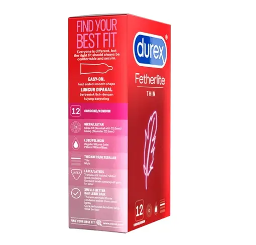 Durex Fetherlite Thin Condoms 12’s – Ultra Thin – View 2