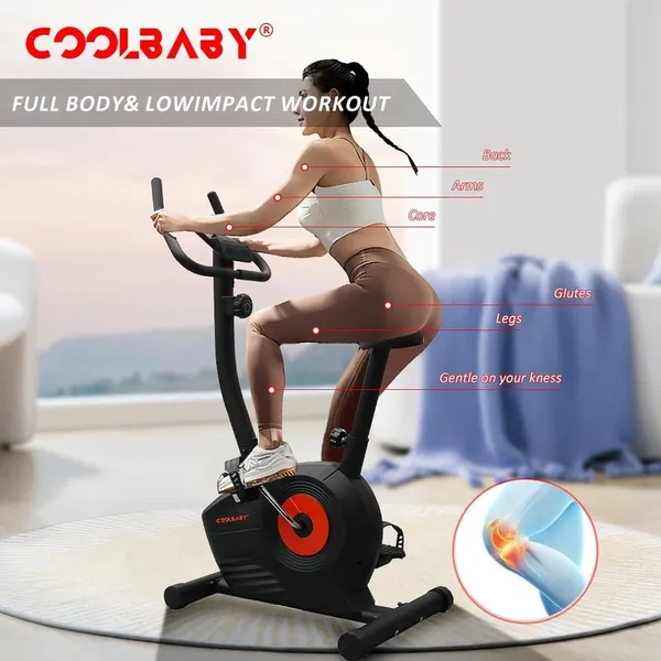 Upright Magnetic Resistance  with Adjustable Resistance for Cardio Workout Exercise Bike – View 6