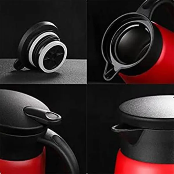 Vacuum 700 ml Flask Insulated Hot Cold Drink Water Pot Coffee Tea Milk Jug  – Capacity: 700 ml, Color: Red – View 4