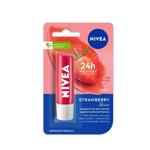 Nivea Lip Care Fruity Shine Strawberry Lip Balm – View 3