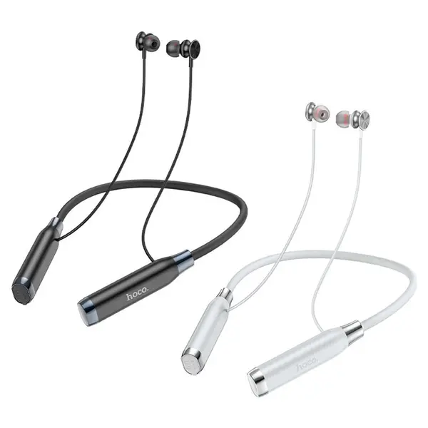Hoco ES62 Pretty Dual Play Mode Bluetooth Neckband Earphone – Color: White – View 2