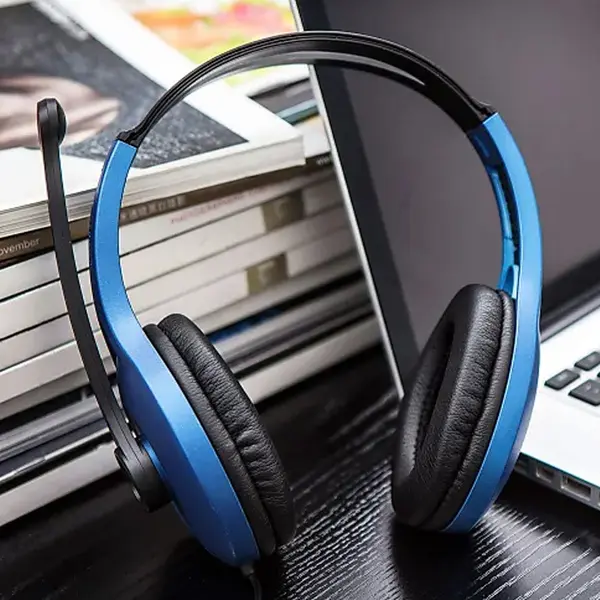 Edifier K800 Double Plug 3.5mm Wired Headphone – Color: Blue – View 3