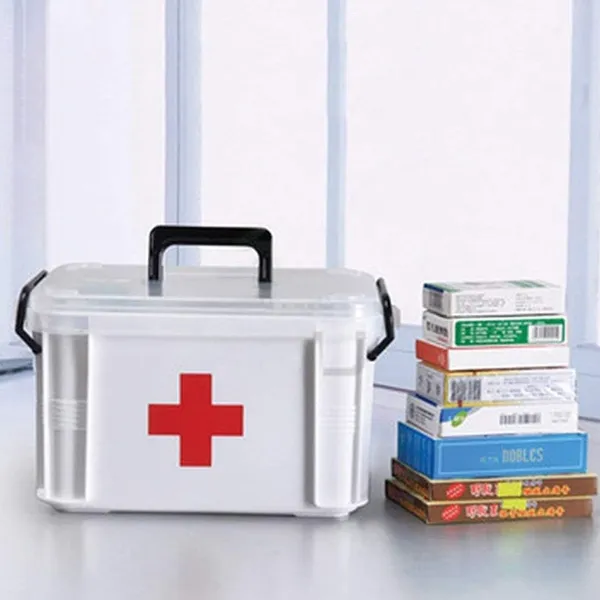 Large Family Plastic Multi layer Medicine First Aid Storage Health Box – View 3