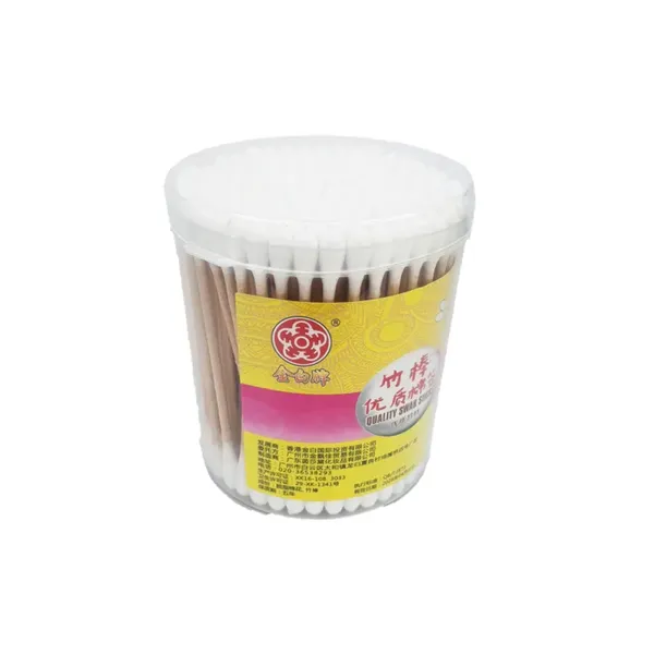 Golden White Ham Wooden Purre Cotton Buds 180 Pcs 1 Box – View 1