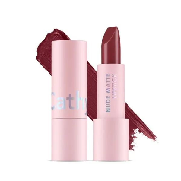 Cathy Doll #12 Nude Matte Highly Pigment Coma Red Lipstick – View 1