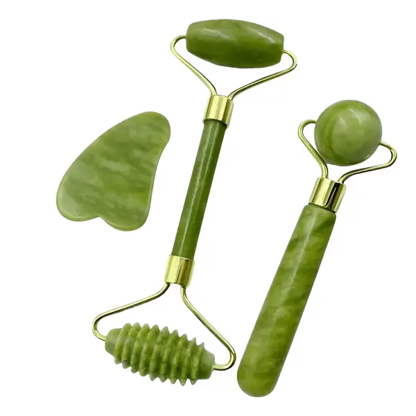 Natural Stone Jade Roller & Gua Sha Set  – View 1