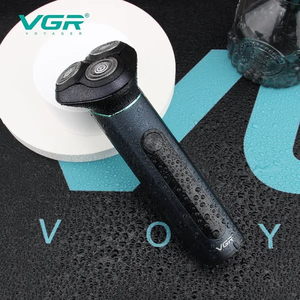 VGR V-310 Professional Men's Cordless Rechargeable Shaver IPX7 Fully Waterproof Triple Rotary – View 3