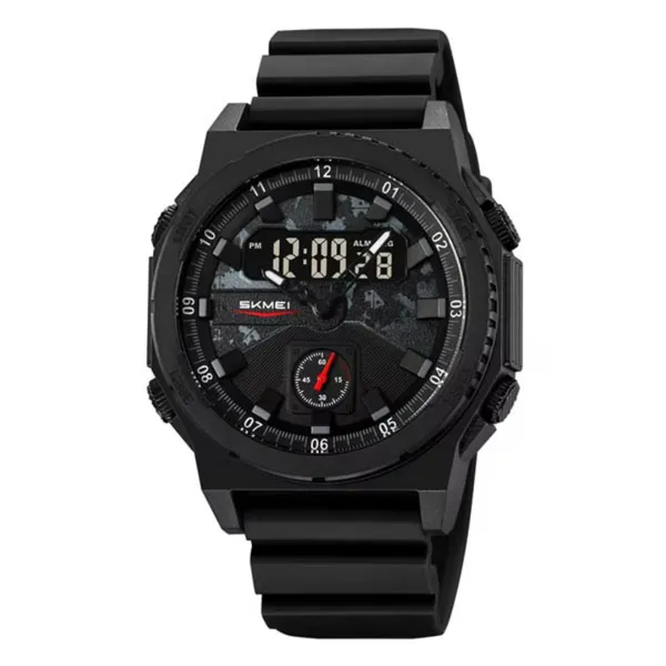 SKMEI 2355 Digital Analog Luxury Sports Men's Watch – Dial Color: Black, Strap Color: Black – View 1