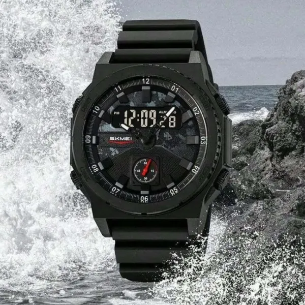 SKMEI 2355 Digital Analog Luxury Sports Men's Watch – Dial Color: Black, Strap Color: Black – View 4