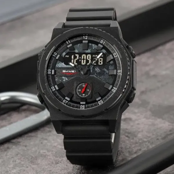 SKMEI 2355 Digital Analog Luxury Sports Men's Watch – Dial Color: Black, Strap Color: Black – View 5