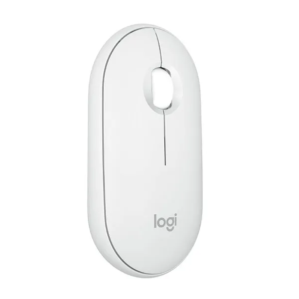 Logitech M350S PEBBLE Mouse 2 Multi-Device Bluetooth Mouse – Color: White – View 2