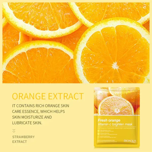 Bioaqua Vitamin C Brighten Sheet Orange Face Mask 25G – View 4