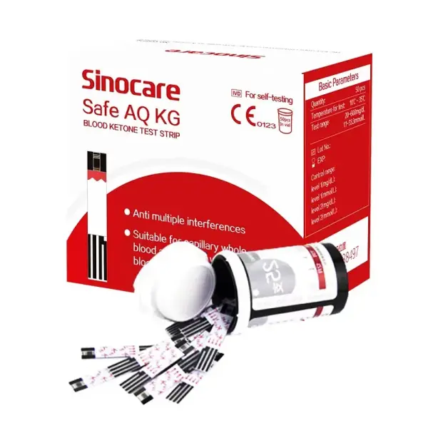 Sinocare Safe AQ Test Strips Pack for Glucometer – View 2