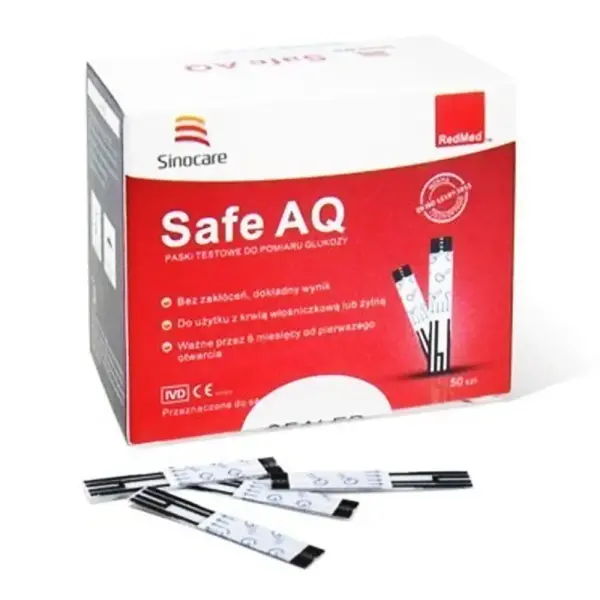 Sinocare Safe AQ Test Strips Pack for Glucometer – View 3