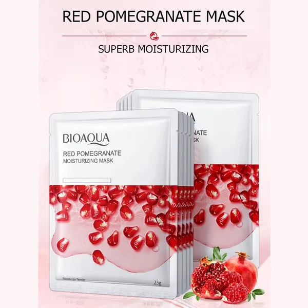 Bioaqua Red Pomegranate Moisturizing Sheet Face Mask-25g – View 5