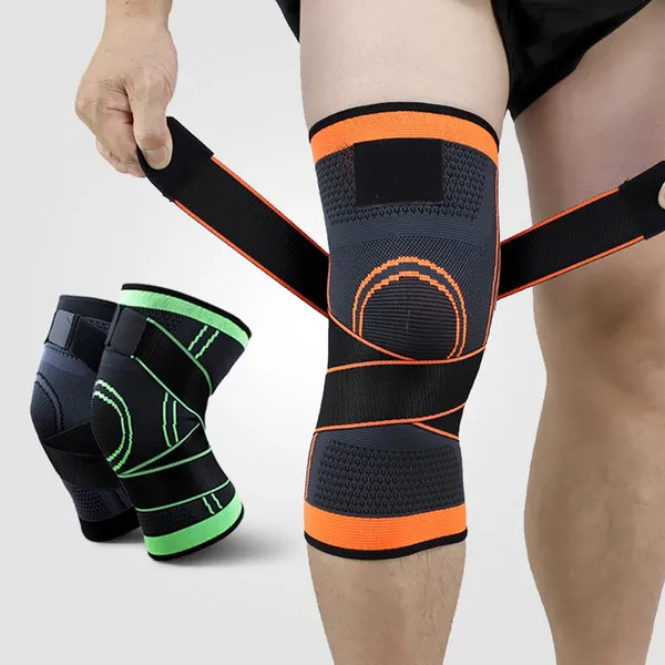 Adjustable Knee Support Compression Strap Sleeve | হাঁটুর ব্যথার জন্য নি সাপোর্ট বেল্ট – Color: Multicolor, Size: Free Size – View 1
