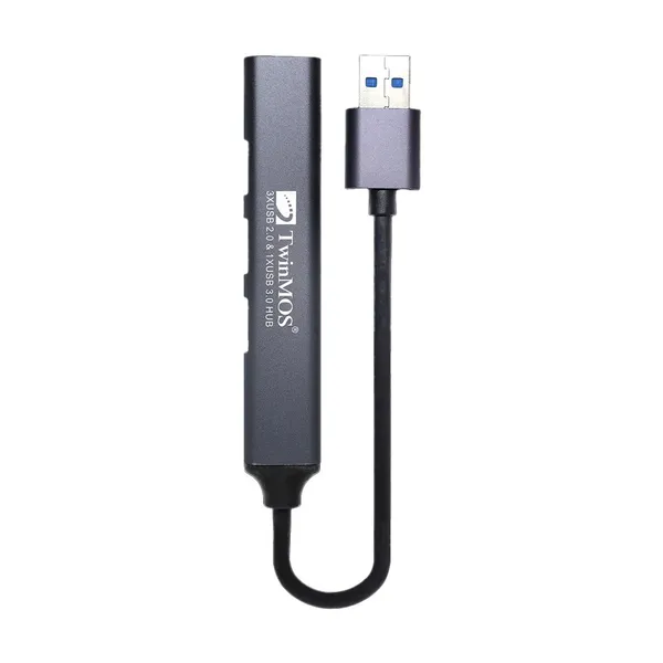 Twinmos EZEEHUB-23L 4 Port USB 3.0 & USB 2.0 Metal HUB – View 2